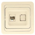 Изображение товара Розетка компьютерная EKF Лондон 1-местная RJ45 скрытая бежевый