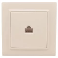 Изображение товара Розетка компьютерная EKF Минск 1-местная, RJ-45, способ монтажа - скрытый, цвет - бежевый
