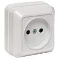 Изображение товара Розетка EKF Рим 1-местная, сила тока - 10А, без заземления, способ монтажа - открытый, цвет - белый