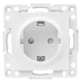 Изображение товара Розетка EKF Стокгольм 1-местная, сила тока - 16А, с заземлением, с защитными шторками, механизм, способ монтажа - скрытый, цвет - белый