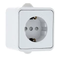 Изображение товара Розетка EKF PROxima Прага 1-местная IP44 для наружной установки белая