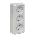 Изображение товара Розетка EKF PROxima Рим 3-местная 10А IP20 для открытой установки белая