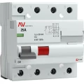 Изображение товара УЗО четырехполюсное EKF AVERES DV 4P 25 A 30 мА (AC), электромеханическое,ток утечки 30 мА, переменный, сила тока 25 A