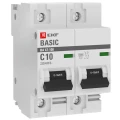 Изображение товара Автоматический выключатель двухполюсный EKF Basic ВА47-100 2P 125А (С) 10kА, сила тока 125 А, тип расцепления C, отключающая способность 10 kА