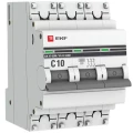 Изображение товара Автоматический выключатель трехполюсный EKF PROxima BA47-63M 3P 1A (D) 6kА с электромагнитным расцепителем, сила тока 1 А, тип расцепления D, отключающая способность 6 kА