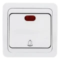 Изображение товара Кнопка звонка EKF Лондон с индикатором для бытовых систем IP20 10А