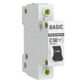 Изображение товара Автоматический выключатель однополюсный EKF Basic ВА47-29 1P 50А (C) 4.5kА, сила тока 50 А, тип расцепления C, отключающая способность 4.5 kА