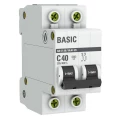 Изображение товара Автоматический выключатель двухполюсный EKF Basic ВА47-29 2P 40А (C) 4.5kА, сила тока 40 А, тип расцепления C, отключающая способность 4.5 kА