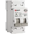 Изображение товара Автоматический выключатель дифференциального тока двухполюсный EKF PROxima АВДТ-63N 2P 63А AC300, ток утечки 300мА, сила тока 63А, отключающая способность 6кА, электромеханический
