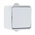 Изображение товара Выключатель одноклавишный EKF PROxima Прага открытой установки, номинальный ток - 10 А, степень защиты IP44, цвет - белый