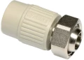 Изображение товара Муфта PP-R комбинированная евроконус Ekoplastik Дн20х3/4″ Ру20 накидная гайка