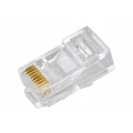 Изображение товара Разъем PROCONNECT RJ45 8P8C UTP неэкранированный под витую пару категории 5е, корпус - облегченная конструкция, упаковка - 100шт
