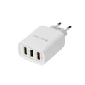 Изображение товара Зарядное устройство REXANT 3хUSB cетевое, выходное напряжение - DC/5В, выходной ток - 3А, цвет - белый