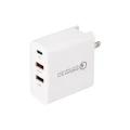 Изображение товара Зарядное устройство REXANT USB+Type-C, 2хUSB-A, USB-C cетевое, переходник + адаптер, мощность - 48Вт, выходной ток - 3А, цвет - белый