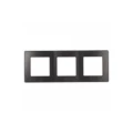 Изображение товара Рамка ЭРА Серия 12 Сатин 3П 3 поста, корпус - термопласт, цвет - графит