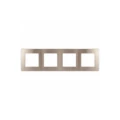 Изображение товара Рамка ЭРА Серия 12 Сатин 4П 4 поста из термопласта цвет шампань