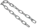 Изображение товара Цепь стальная EKF короткозвенная DIN 766 длина - 60 м, толщина - 3 мм, F max (N) - 1000 кг, материал - сталь, покрытие - гальваническое цинкование
