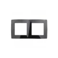 Изображение товара Рамка ЭРА Серия 12 2П 2 поста, корпус - поликарбонат, цвет - чёрный