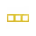 Изображение товара Рамка ЭРА Серия 12 3П 3 поста для скрытого монтажа из поликарбоната желтая