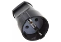 Изображение товара Гнездо штепсельное UNIVersal А102 16А с заземлением черное