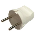Изображение товара Вилка IN HOME прямая без заземления, ток номинальный - 10 А, белая