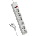 Изображение товара Фильтр сетевой КОСМОС FKsm5m-6g(W)16A, розетки - 6 шт, длина кабеля - 5 м, ток номинальный - 16 А, мощность - 3500 ВТ, с заземлением и защитой от перенапряжения, белый