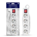 Изображение товара Удлинитель с 4 розетками и кабелем 5 м TOKOV ELECTRIC TKE-C01-BU4-1-ZV
