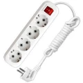 Изображение товара Удлинитель UNIVersal S-304, розетки - 4 шт, длина кабеля - 2 м, ток номинальный - 16 А, IP20, с заземлением, выключателем