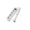 Изображение товара Удлинитель LEZARD Letitia 721-0402-402, розетки - 4 шт, длина кабеля - 2 м, ток номинальный - 16 А, мощность максимальная - 3500 Вт, IP20, с заземлением и выключателем, белый