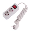 Изображение товара Удлинитель LEZARD Lila 720-0203-202 2 розетки 3 м IP20 заземление выключатель белый