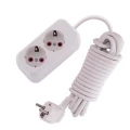 Изображение товара Удлинитель LEZARD Lila 720-0205-201, розетки - 2 шт, длина кабеля - 5 м, ток номинальный - 16 А, мощность максимальная - 3500 Вт, IP20, с заземлением, белый