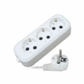Изображение товара Удлинитель UNIVersal У10-554, розетки - 3 шт, длина кабеля - 7 м, ток номинальный - 10 А, мощность максимальная - 2300 Вт, IP20, с заземлением, белый