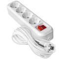 Изображение товара Удлинитель UNIVersal S-304 с 4 розетками, 7 м кабель, заземление, выключатель, белый