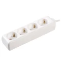 Изображение товара Удлинитель IEK У04, розетки - 4 шт, длина кабеля - 1.5 м, ток номинальный - 16 А, мощность максимальная - 3500 Вт, IP20, с заземлением, белый
