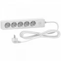 Изображение товара Удлинитель Schneider Electric UNICA EXTEND 5 розеток, кабель 3 м, IP21, заземление, выключатель