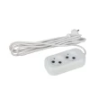 Изображение товара Удлинитель ЭРА UX(6), розетки - 2 шт, длина кабеля - 3 м, ток номинальный - 6 А, мощность максимальная - 1300 Вт, IP20, без заземления, белый