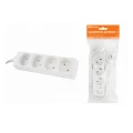 Изображение товара Удлинитель TDM У4 4 розетки, 1.5 м кабель, белый, 2200 Вт, IP00