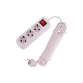 Изображение товара Удлинитель бытовой LEZARD Lila 720-0307-302 с 3 розетками 7 м кабель белый