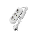 Изображение товара Удлинитель LEZARD Letitia 721-0302-301, розетки - 3 шт, длина кабеля - 2 м, ток номинальный - 16 А, мощность максимальная - 3500 Вт, IP20, с заземлением, белый