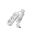 Изображение товара Удлинитель LEZARD Letitia 721-0303-301, розетки - 3 шт, длина кабеля - 3 м, ток номинальный - 16 А, мощность максимальная - 3500 Вт, IP20, с заземлением, белый