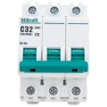 Изображение товара Автоматический выключатель трехполюсный Schneider Electric DEKraft ВА-101 3Р 32А (С) 4.5кА, сила тока 32 А, тип расцепления C, переменный, отключающая способность 4.5 kА