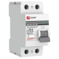 Изображение товара УЗО двухполюсное EKF PROxima ВД-100 2P, тип А, ток утечки 30мА, электромеханическое, сила тока 16А