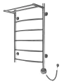 Изображение товара Электрический полотенцесушитель Элит Металл Уют 500x1000 с полкой и 6 перекладинами