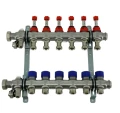 Изображение товара Коллекторная группа ELSEN 1 Ду25 Ру4 с вентилями и расходомерами из нержавеющей стали для теплоснаб