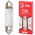 Изображение товара Лампа накаливания автомобильная ЭРА SV8.5 мощность - 5Вт, напряжение - 12В, световой поток - 45лм, цоколь - C5W, для освещения салона, номерного знака