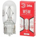 Изображение товара Лампа накаливания автомобильная ЭРА W5W мощность - 5Вт, напряжение - 12В, цоколь - W2.1x9.5d, для габаритных огней, сигналов поворота, подсветка номерного знака