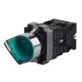 Изображение товара Переключатель ЭРА LAY5-BK2365 BSW90-BK-2-K06E 2 фиксированных положения I-II, количество разомкнутых контактов - 1, количество замкнутых контактов - 1, цвет кнопки - зеленый