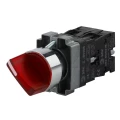 Изображение товара Переключатель ЭРА LAY5-BK2465 BSW90-BK-2-K04E 2 фиксированных положения I-II, количество разомкнутых контактов - 1, количество замкнутых контактов - 1, цвет кнопки - красный