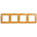 Изображение товара Рамка ЭРА 12 12-5004-07 4 поста 294х81х9 мм, корпус - пластик, монтаж - универсальный, цвет - ольха