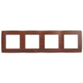 Изображение товара Рамка ЭРА 12 12-5004-08 4 поста 294х81х9 мм, корпус - пластик, монтаж - универсальный, цвет - вишня